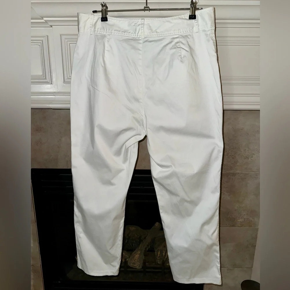Lauren by Ralph Lauren White Straight leg Chinos cotton/elastane Size 12 - Picture 2 of 10